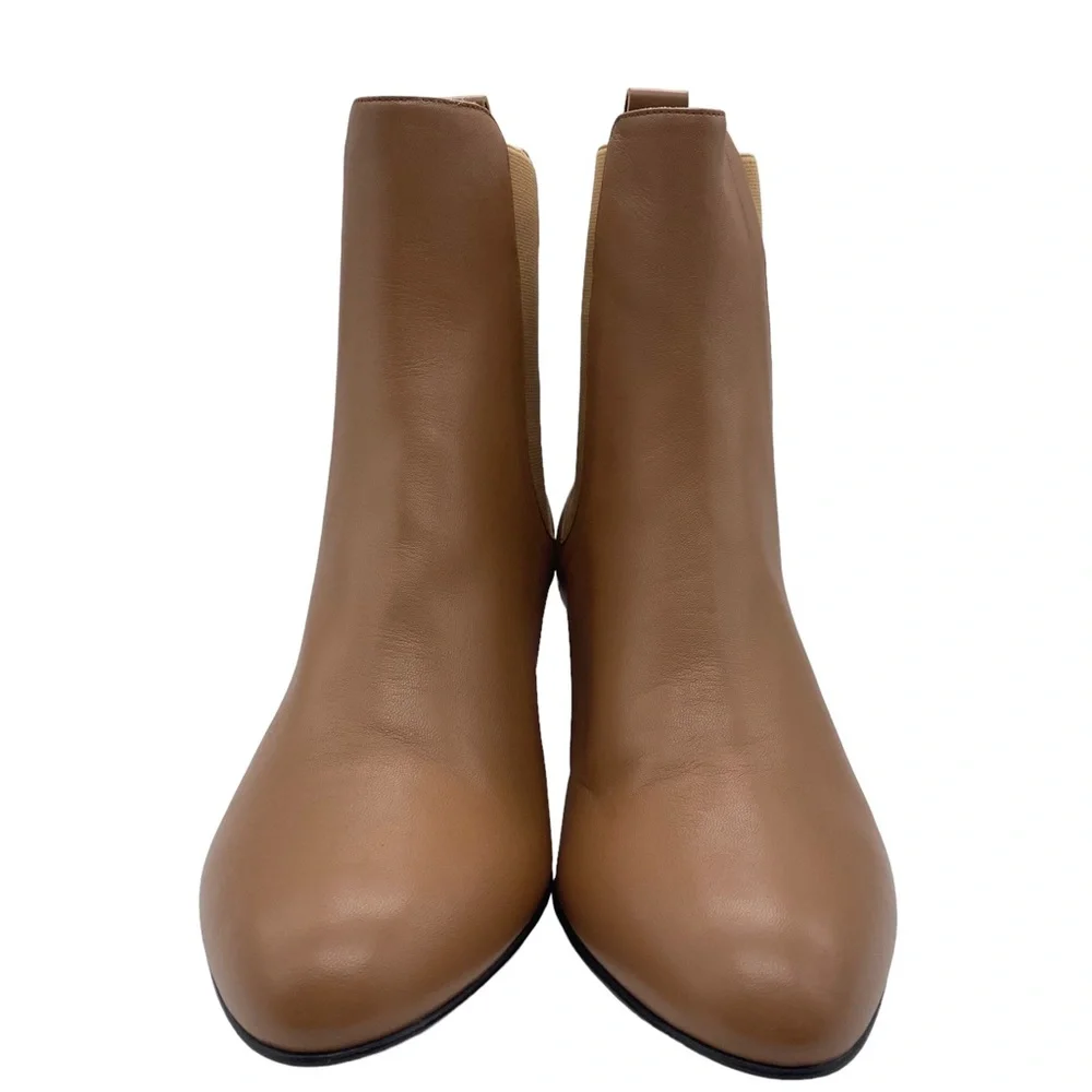 Kahmune Women's Boots Mila Nappa Leather Ankle Heeled Chelsea Neutral Winter NEW - Picture 4 of 11